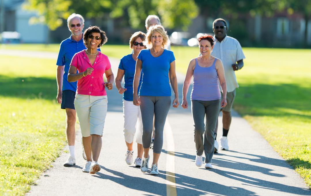 People walking to unblock their veins